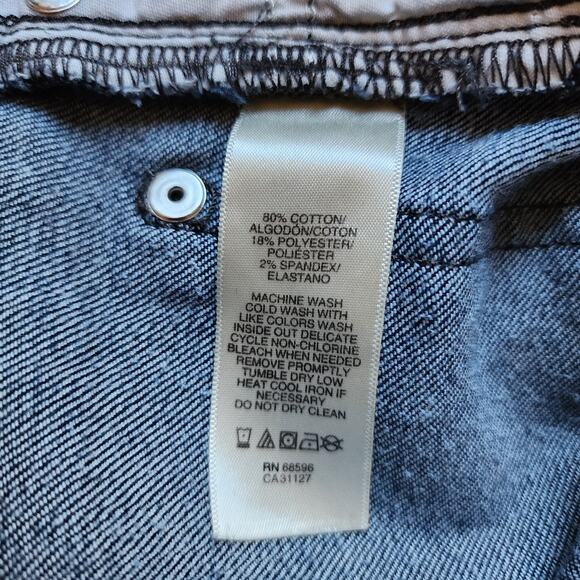 DKNY Jeans Womens Juniors Size 4 Dark Wash Blue Mid-Rise Skinny Leg - Picture 10 of 10